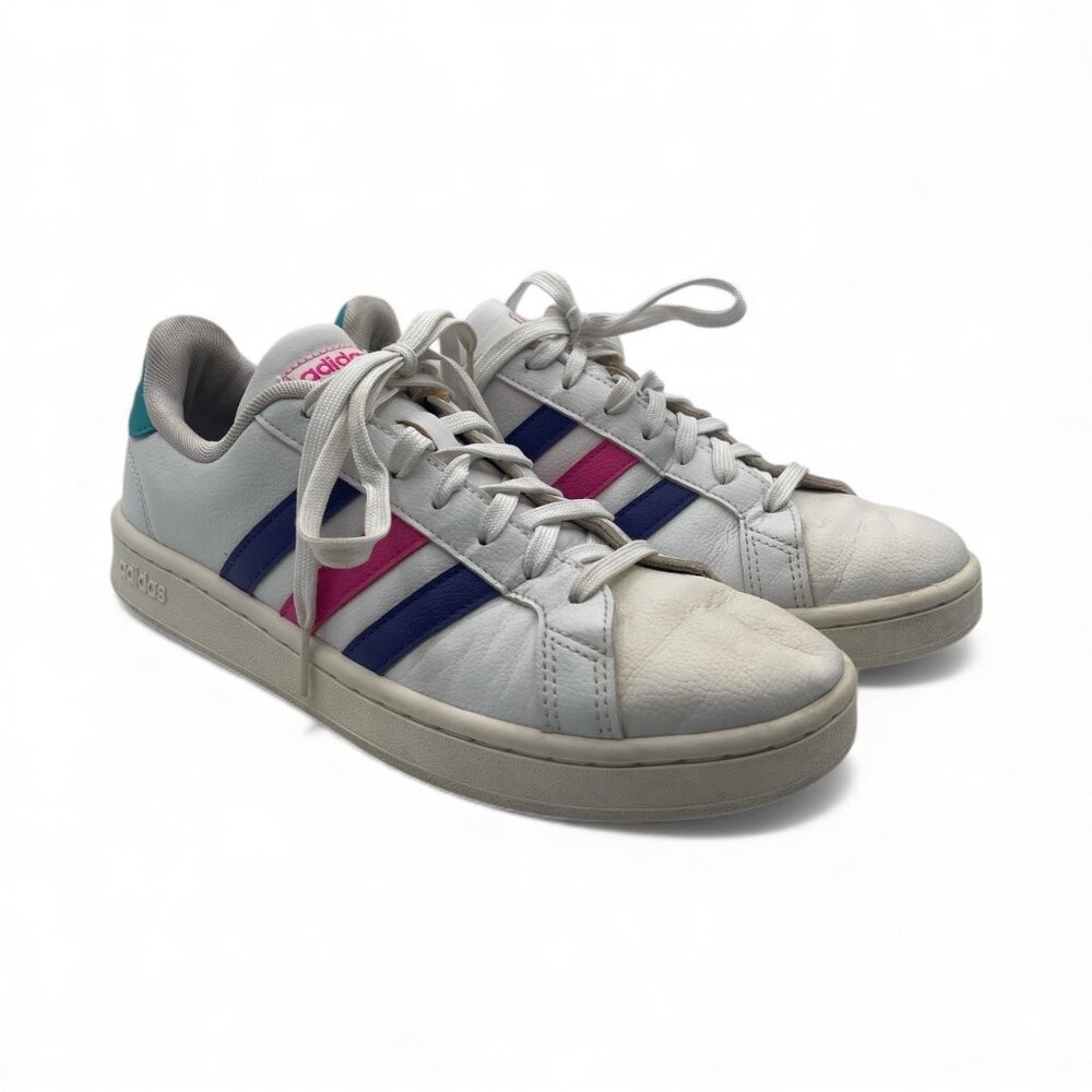 Adidas Women’s Grand Court Energy Ink White Leather Lace Up Sneakers US 9 - Picture 2 of 7